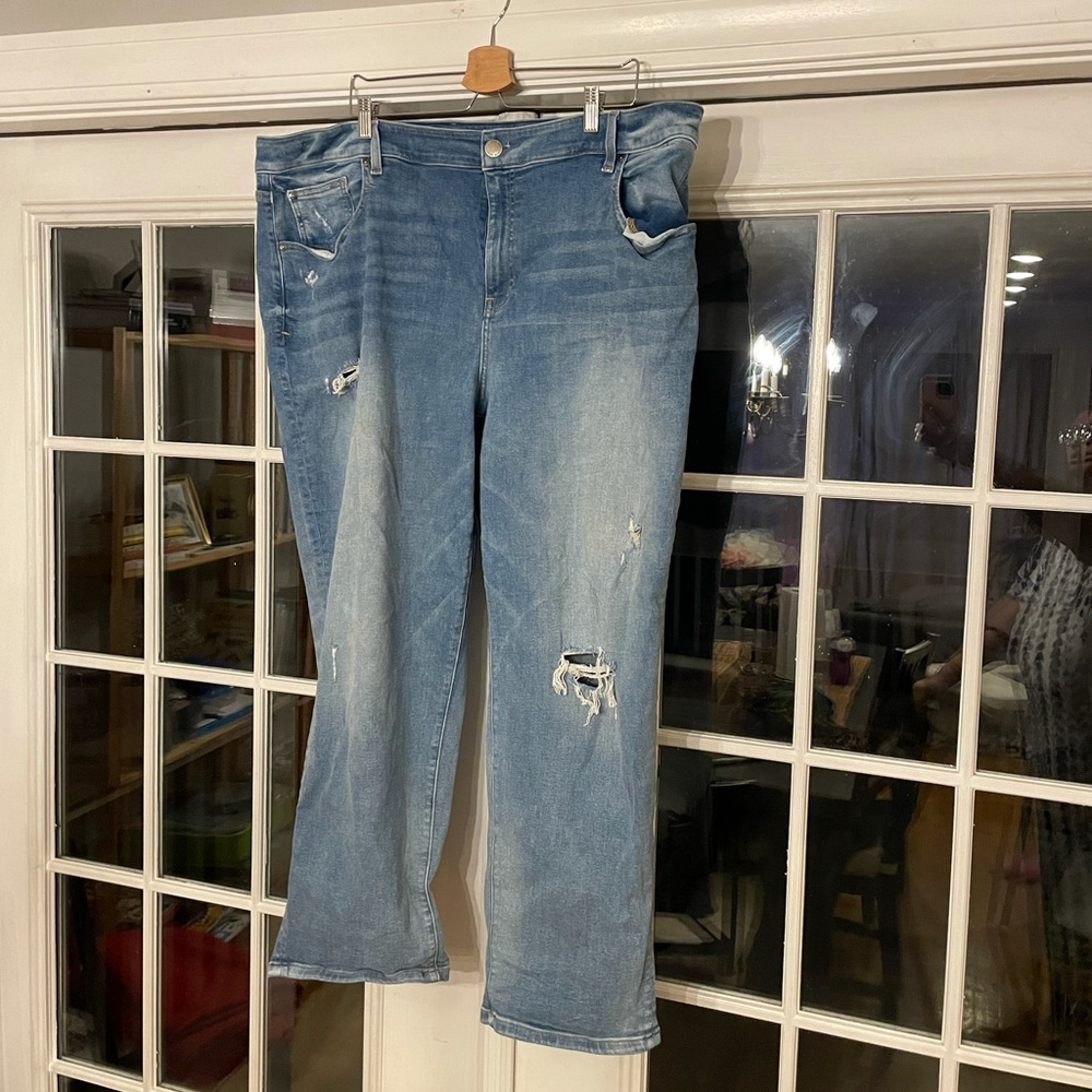 Lane Bryant distressed boyfriend jeans, 22W